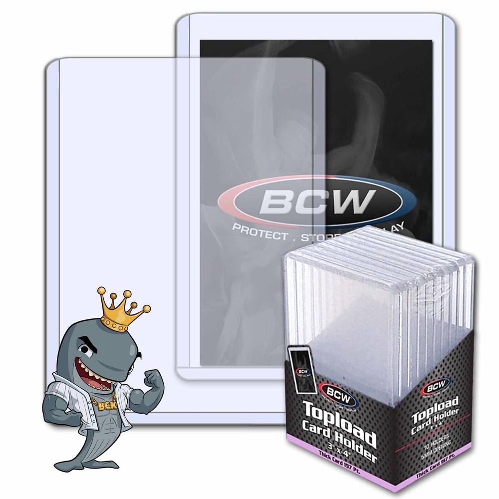 BCW 5mm Topload Card Holder (197pt) 10ct Pack FREE SHIP
