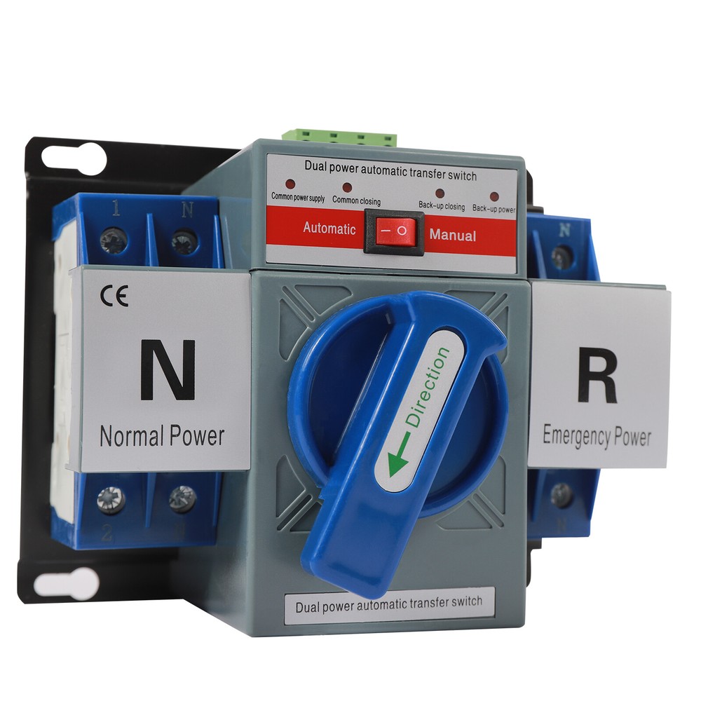 110V 2P 63A Dual Power Automatic Transfer Switches Self Cast Conversion Switch