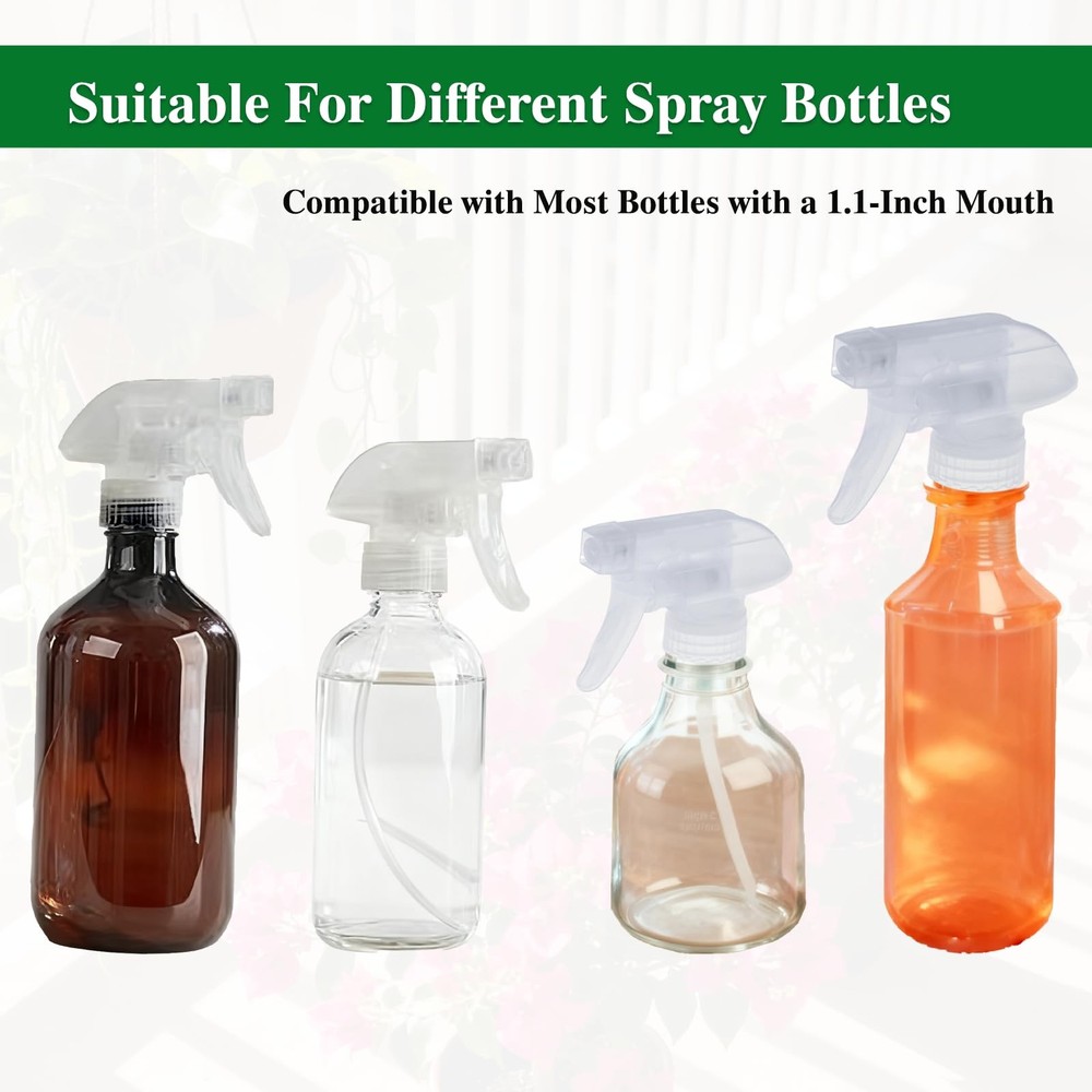 Clear Spray Nozzle Set replacement Bottle Trigger Sprayer set 4 Pack