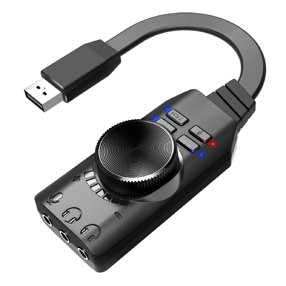 1 Pc USB Sound Card Audio Player Portable For Earphone Microphone Adapter