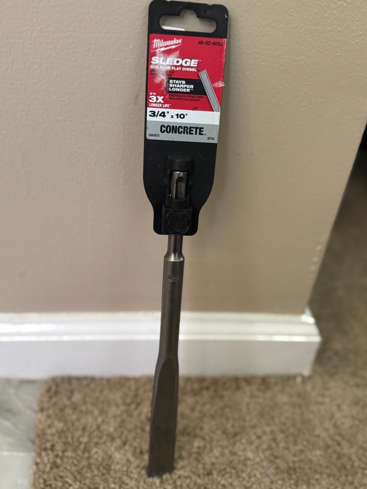 Milwaukee 48-62-6052 SDS-PLUS 3/4" x 10" Flat Chisel Bit