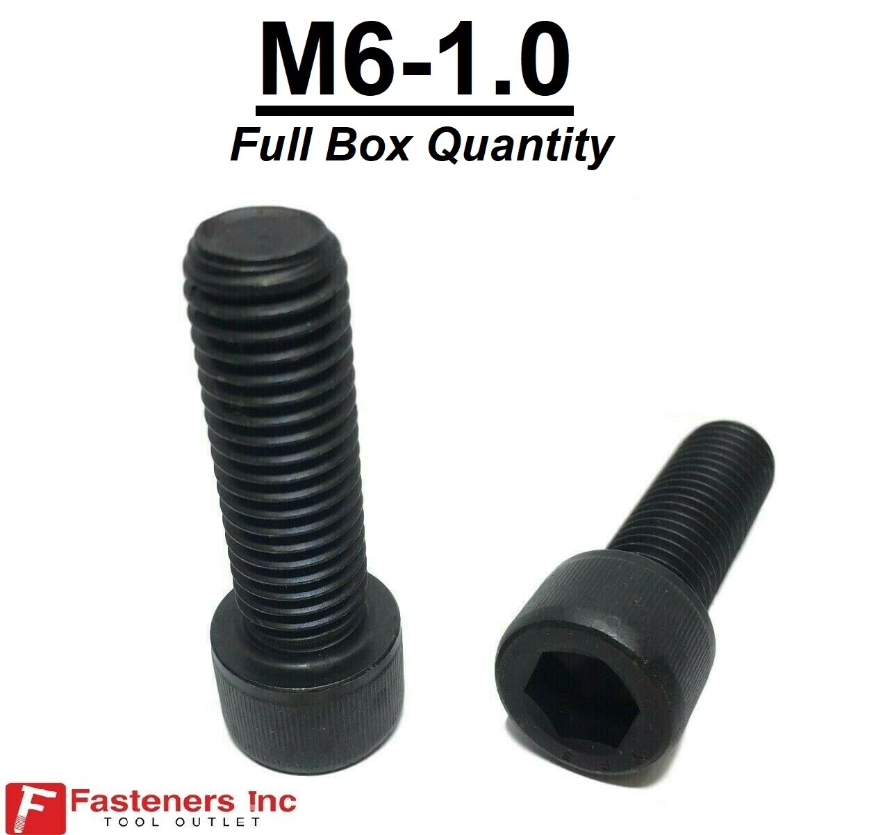 M6-1.0 Metric Socket Head Allen Cap Screw 12.9 Black Oxide/Plain (Full Box Qty)