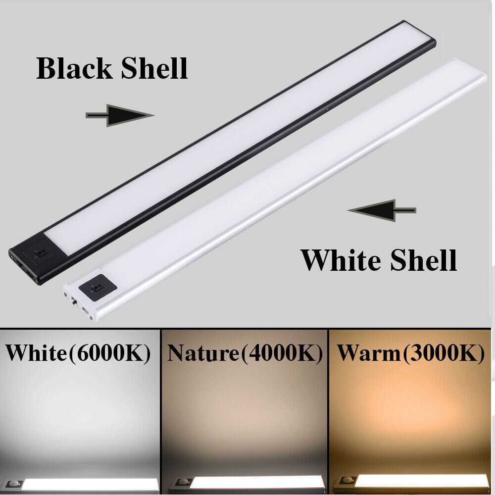 LED Motion Sensor Under Cabinet Closet Light USB Rechargeable Kitchen Lamp Strip