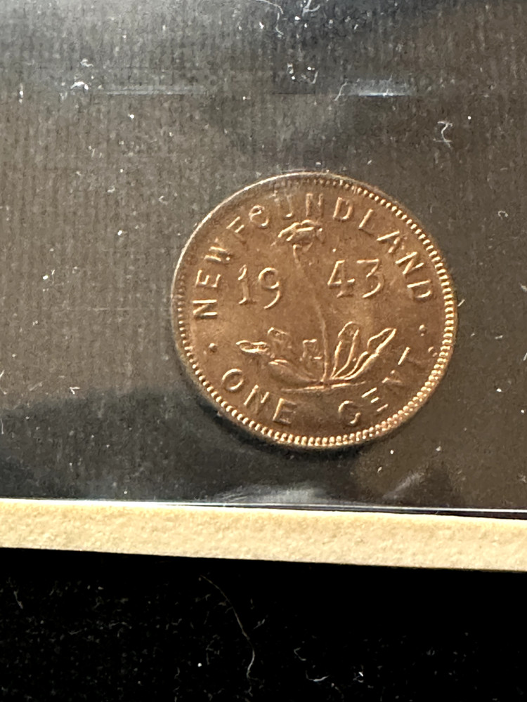 1943c Newfoundland Small ¢1 Cent, ICCS Graded**MS-64** Cert# XEV 876