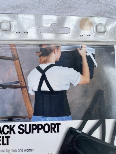 Back Support Belt size Large Custom LeatherCraft 5000L, Black