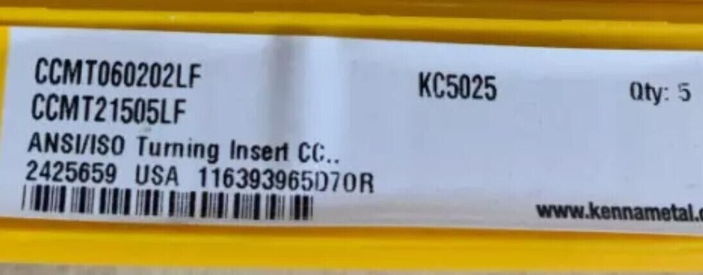 GENUINE  INSERTS   10 PCS             CCMT060202LF KC5025