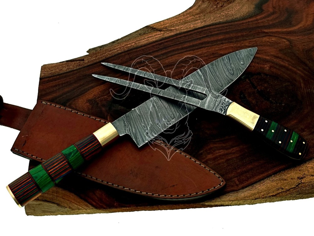Damascus Chef Knife  Exquisite Craftsmanship  Superior Performance Steak Knives.
