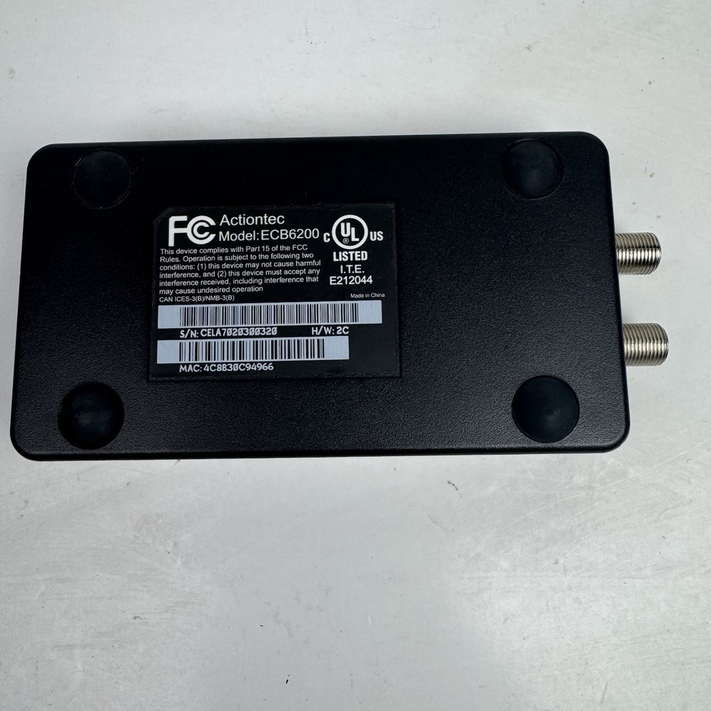 Actiontec ECB6200 MoCA 2.0 Network Adapter TELUS - No Power Supply