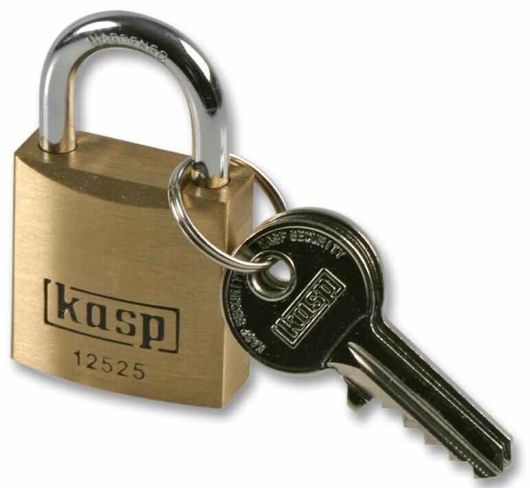 KASP SECURITY - 25mm Brass Padlock