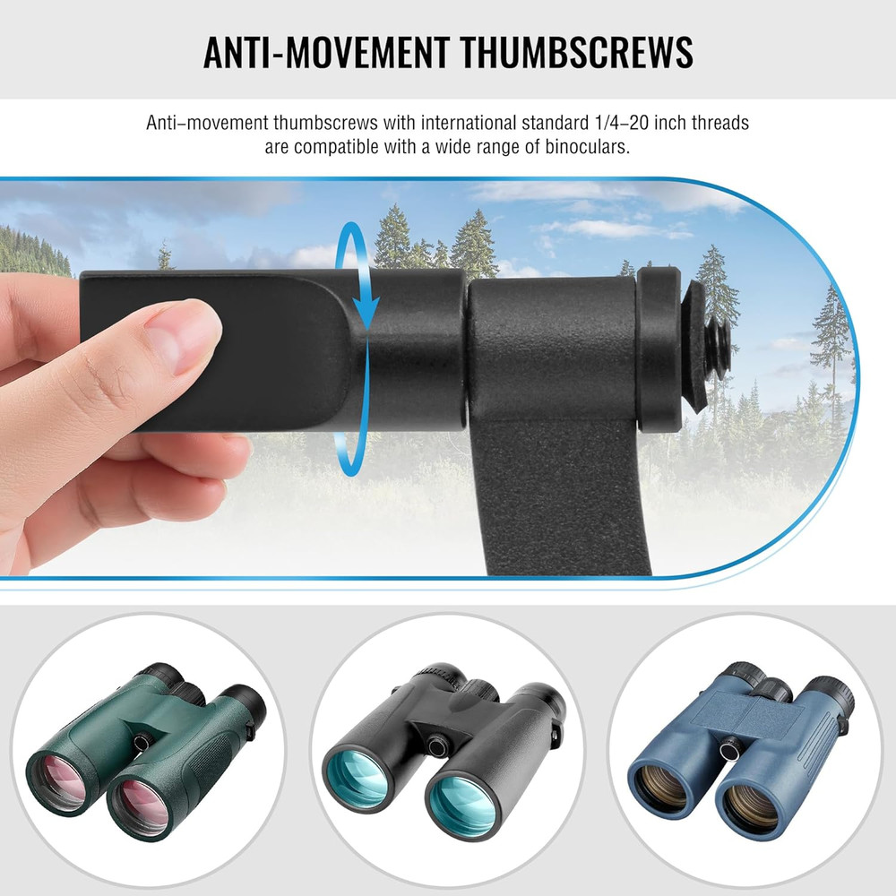 Alstar Binocular Tripod Adapter with Quick Release 1/4 Inch Threading Detachable