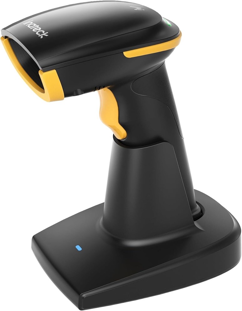 Inateck 2D Bluetooth Barcode Scanner AI Wireless QR Code W/ Smart Charging Base