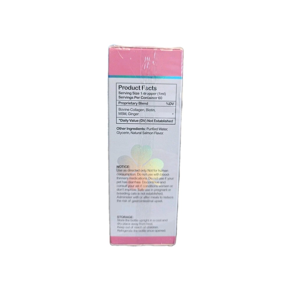 Liquid Collagen for Cats - Hip and Joint Support with MSM, Ginger Boost Immunity