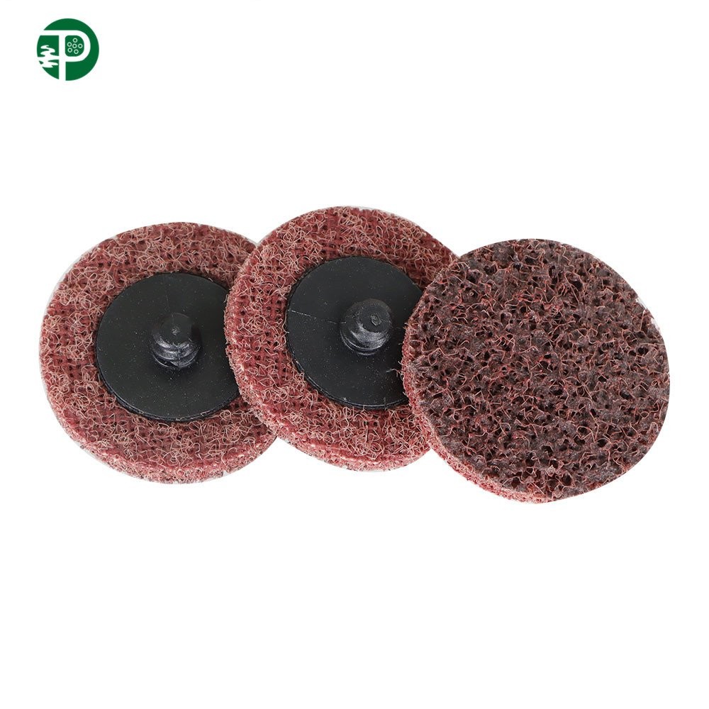 50Pcs 2In Medium Surface Conditioning Discs Roll Lock Die Grinder Sanding Pads