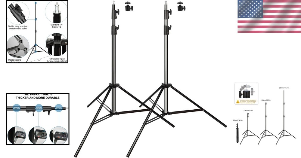 Versatile Photography Light Stand Pair