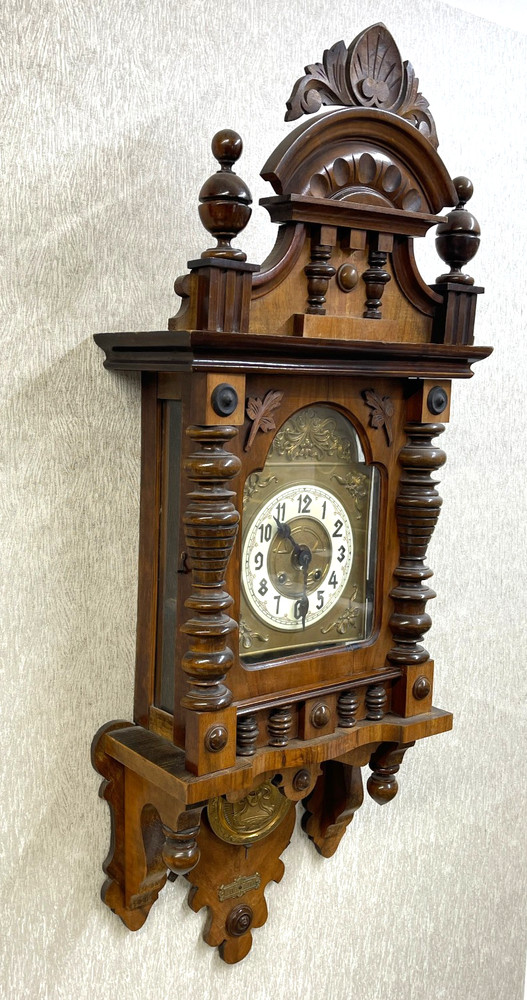 Stunning 1885 Antique Gustav Becker Wall Clock *