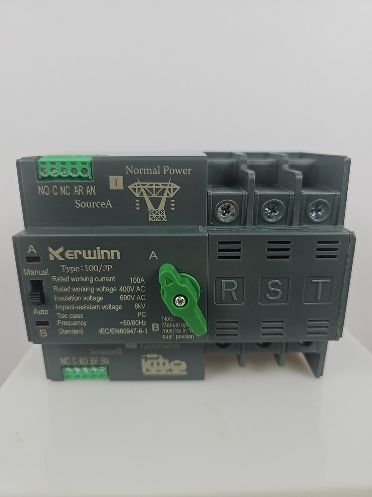 Mini ATS Automatic Transfer Switch 100 amp manual transfer switch power trans...