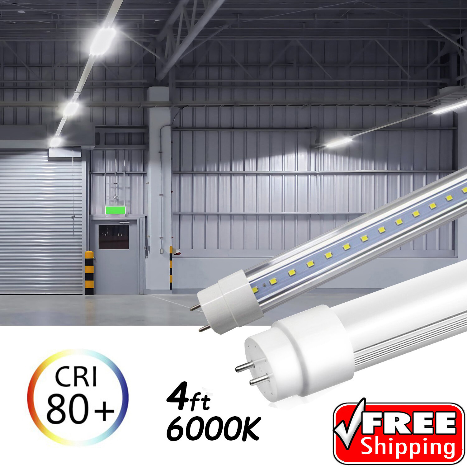 10-100 PACK LED G13 4FT 4 Foot T8 Tube Light Bulbs 18W 6000-6500K Cool White