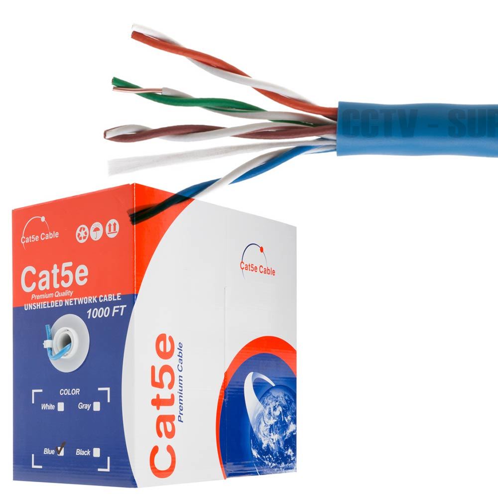 CAT5E CAT6 Cable 500FT 1000FT UTP Solid Network Ethernet CAT5 Bulk Wire RJ45 Lan