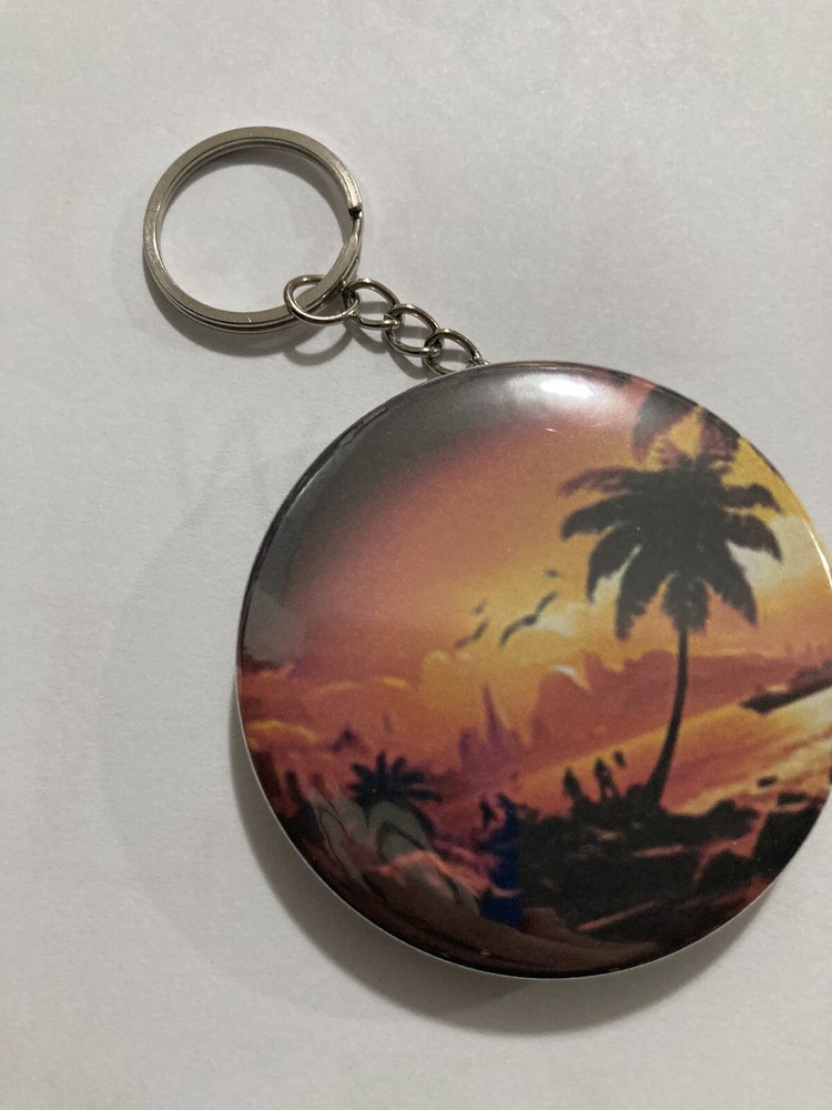 Buttom Keychain  Beach
