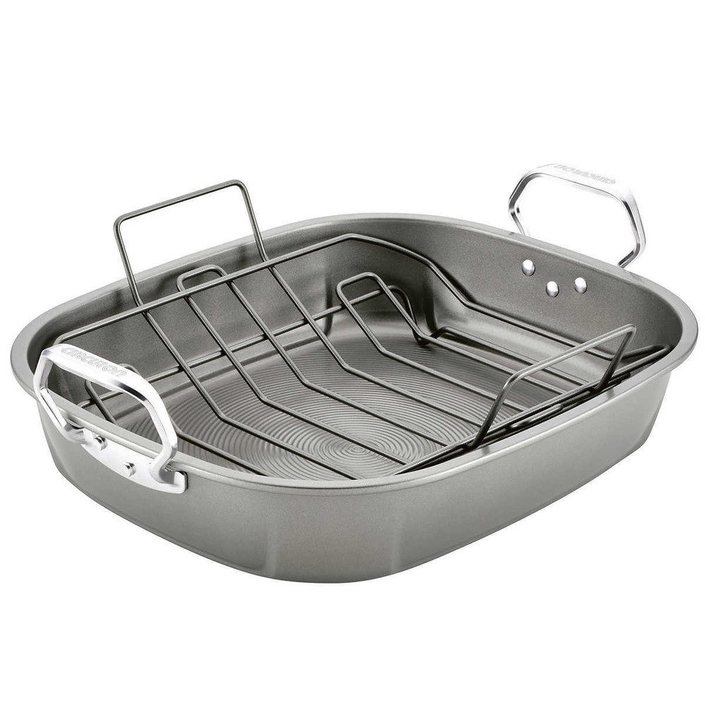 Circulon Premier Professional, Oval Roaster Roasting Pan with Rack | Nonstick