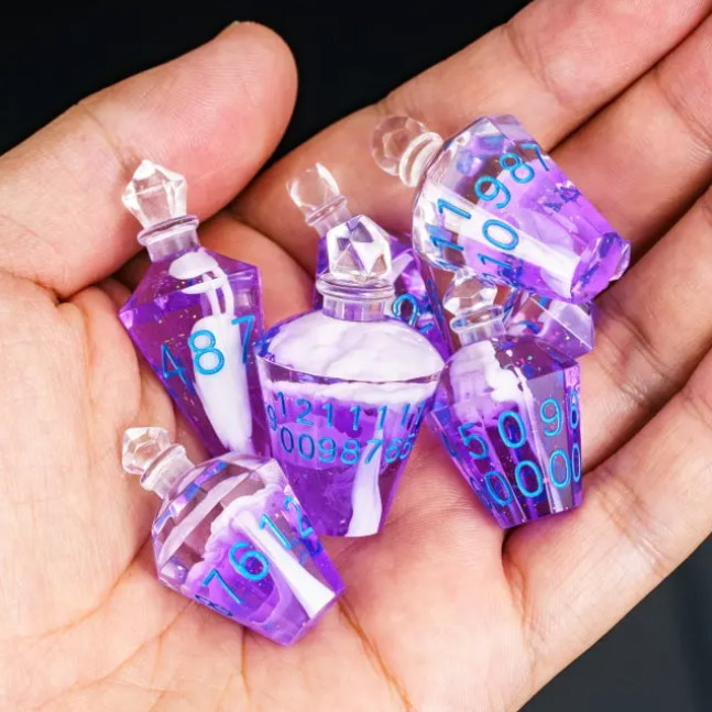💜💜Magic Potion DnD Dice Set | Dungeons and Dragons | 7 Dice RPG 2.16