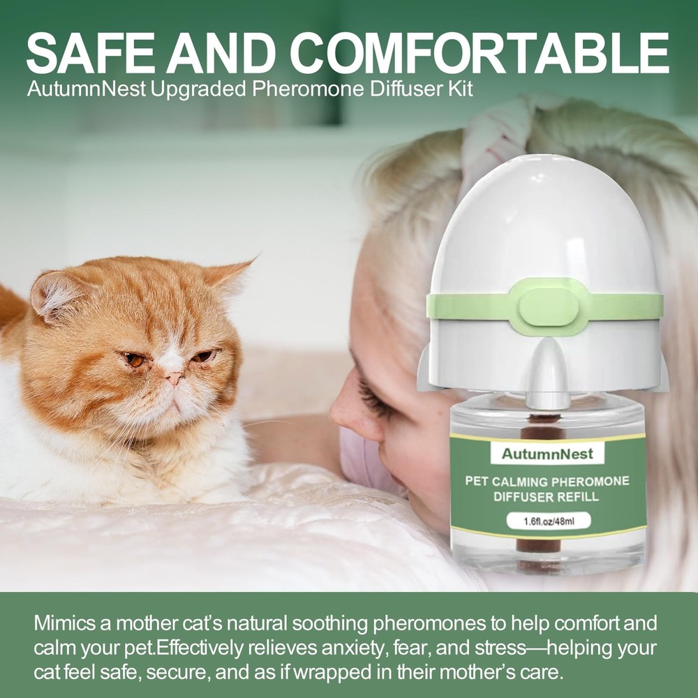 6-in-1 Cat Calming Pheromone Diffuser Kit, Cat Calming Diffuser for Anxiety R...