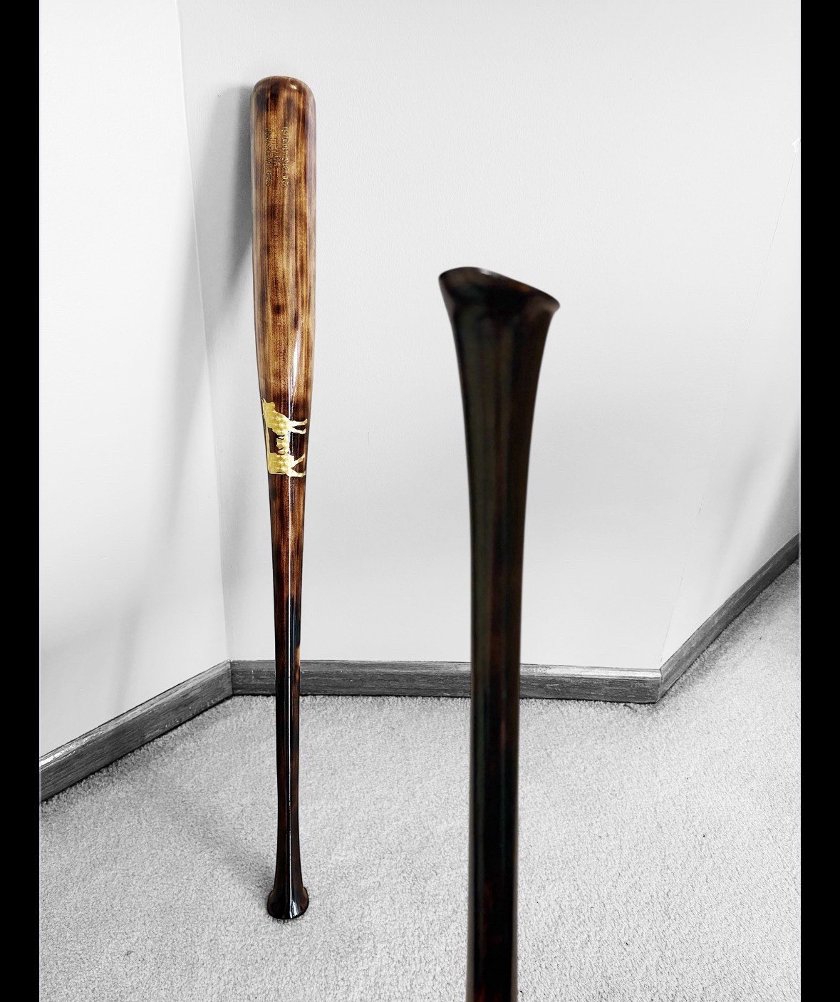 Hybrid Handle Maple Wood Baseball Bat 33in 30.5oz. Full Tapered Flame Treated
