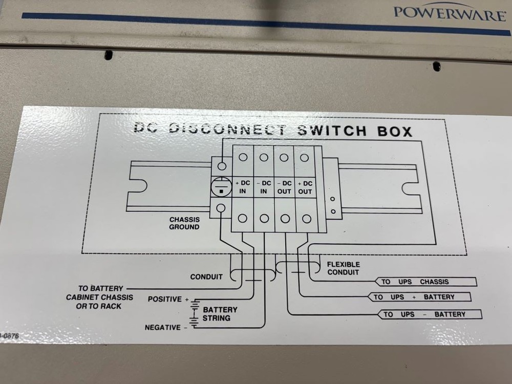 Powerware DC DISCONNECT SWITCH BOX - 150VDC