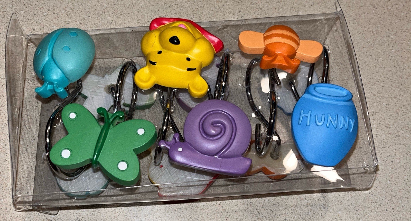 Disney Home Winnie the Pooh Collection Butterfly Shower Curtain Hook Set