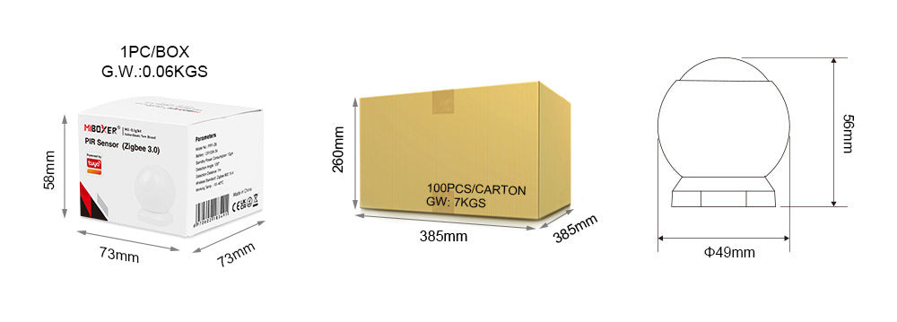 PIR1-ZB - PIR Sensor (Zigbee 3.0)