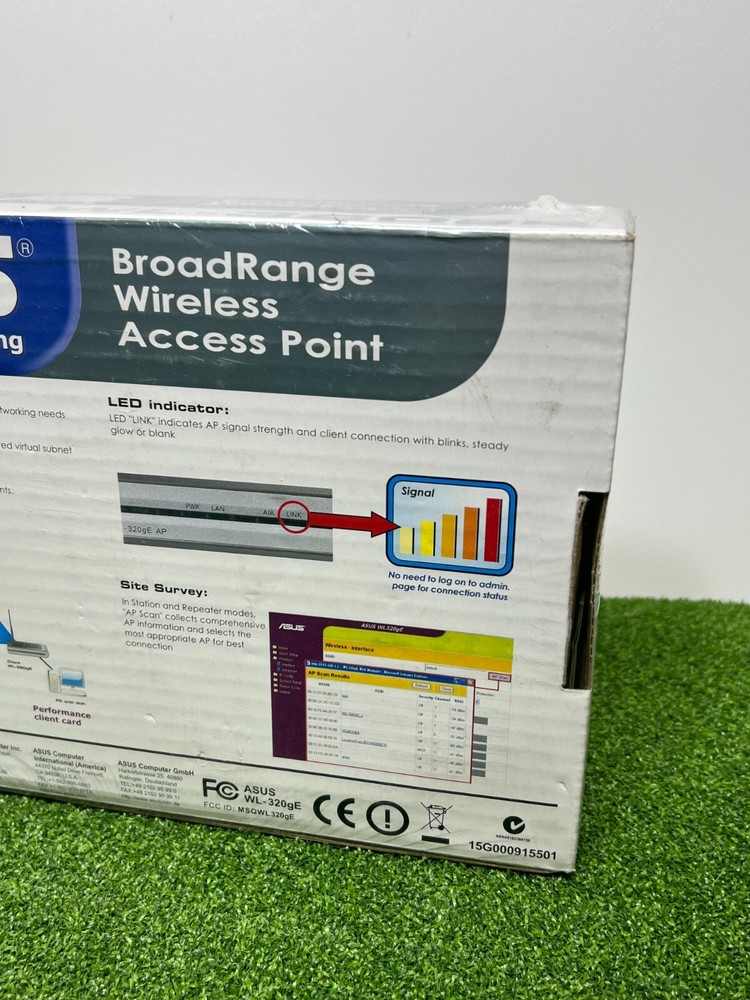NEW Asus WL-320gE BroadRange Wireless Access Point Bridge Repeater Gateway