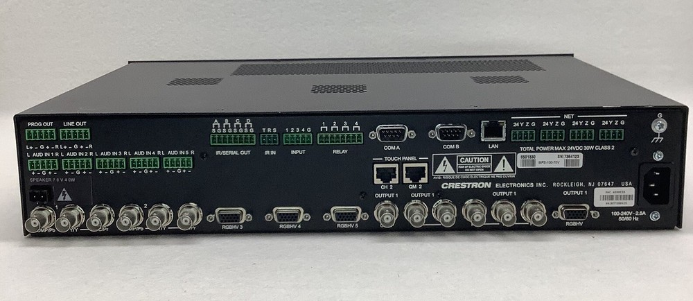Crestron MPS-100 Multimedia Presentation Controller Rack Mount Deck