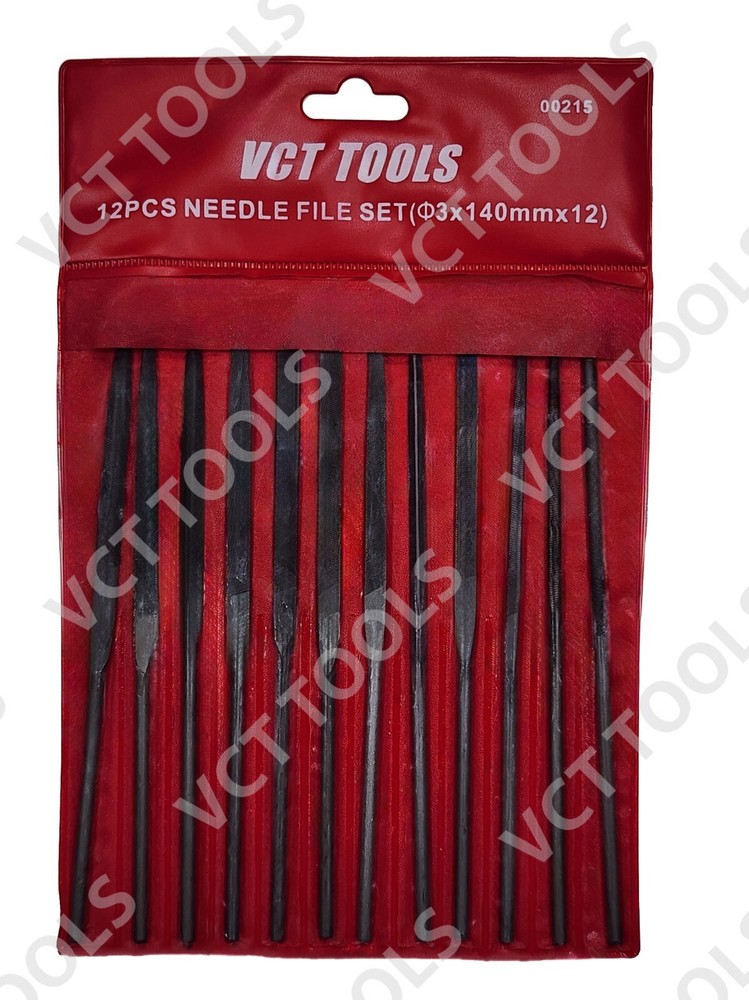 12PC Needle File Set Assorted Precision 5.5" long, Pattern Cut, Hobby Jeweler
