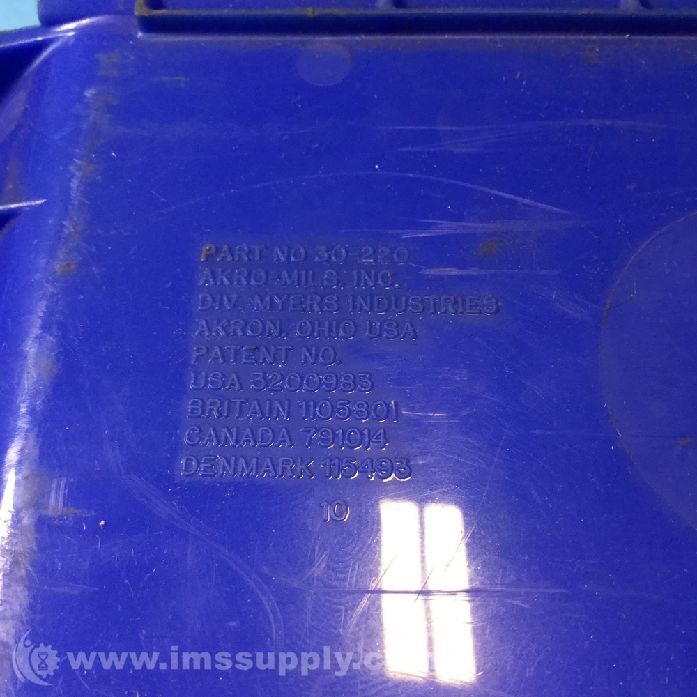 Akro Mils 30-220 BLUE Plastic Storage Stacking Hanging Bin USIP