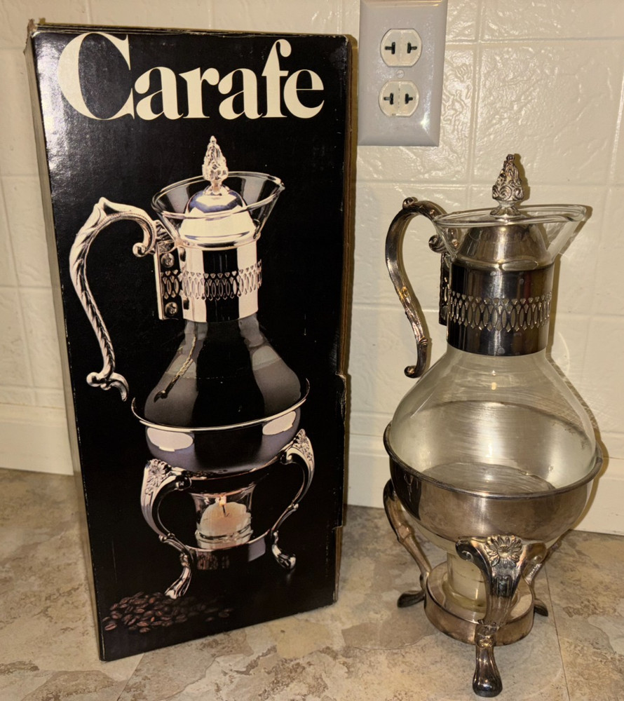 Carafe Leonard Silver Plated 10 Cup Warmer #1153 w/Box Coffee Pot Kitchenware