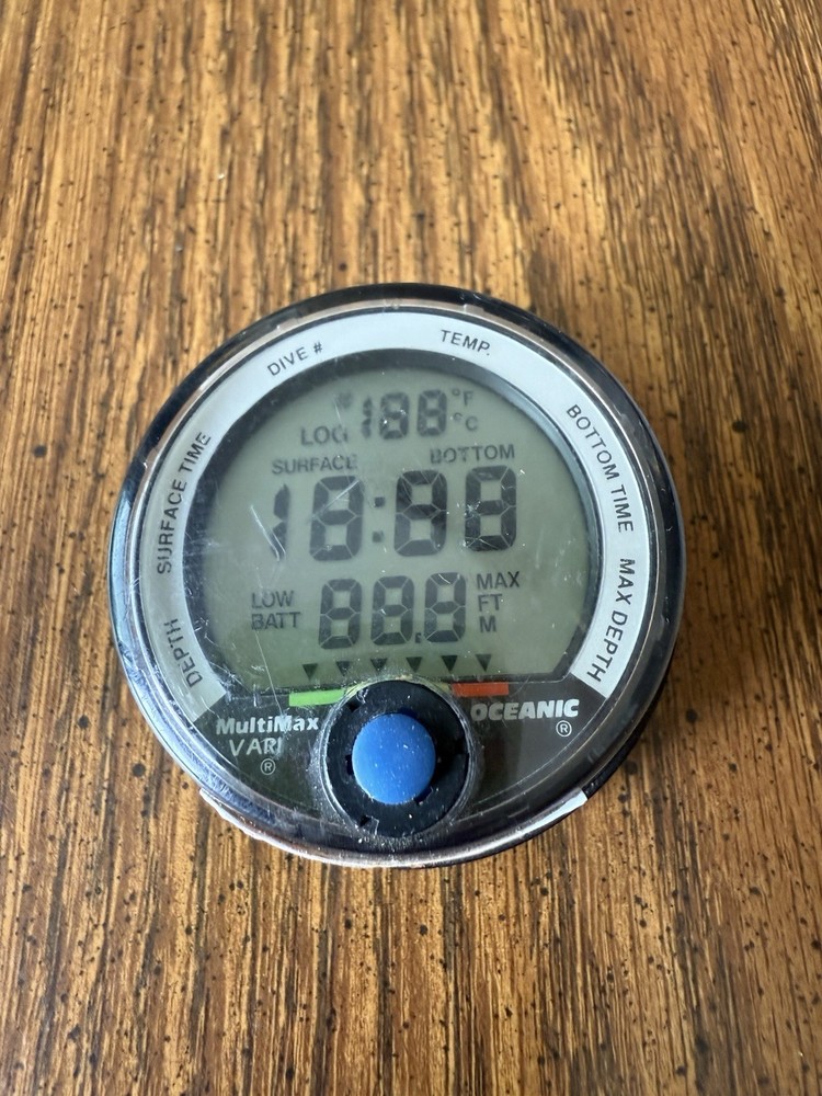 Oceanic Vintage Multi-Max Vari Dive Computer/Depth Gauge/Dive Timer/Temp/MaxDept