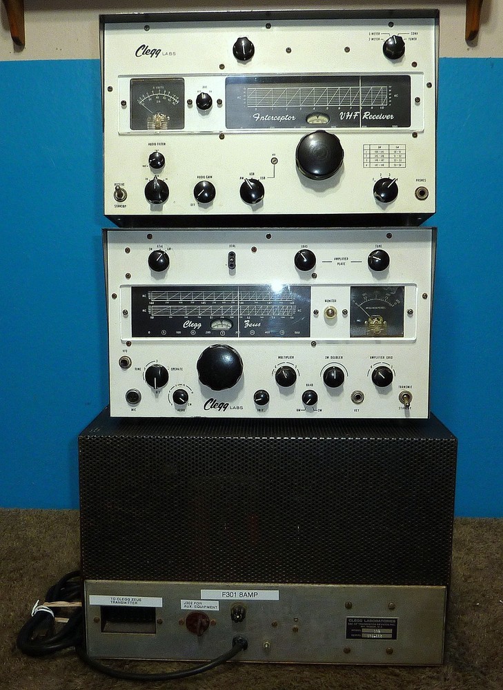 Clegg Labs Interceptor Receiver & Zeus Transmitter 6m & 2m w/Power Supply NICE!