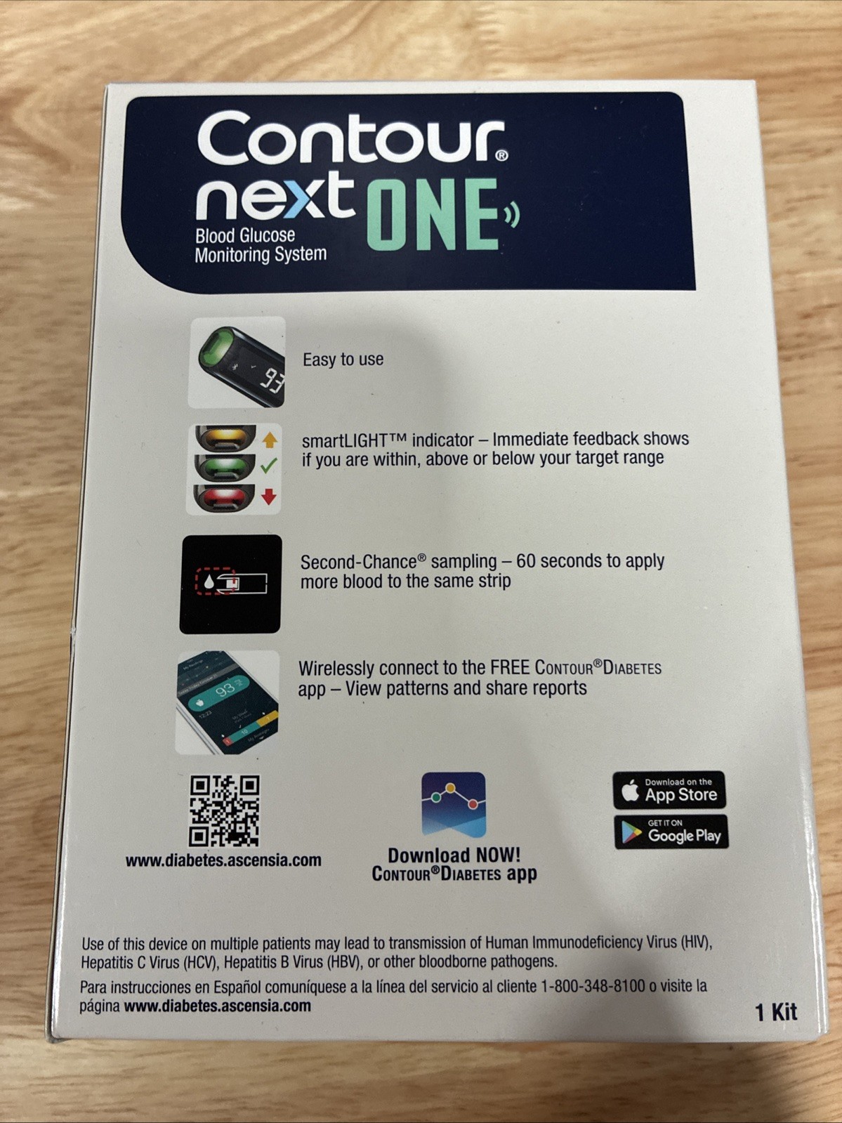 Contour Next One Diabetes Blood Glucose Monitoring System, Bluetooth Smart Meter