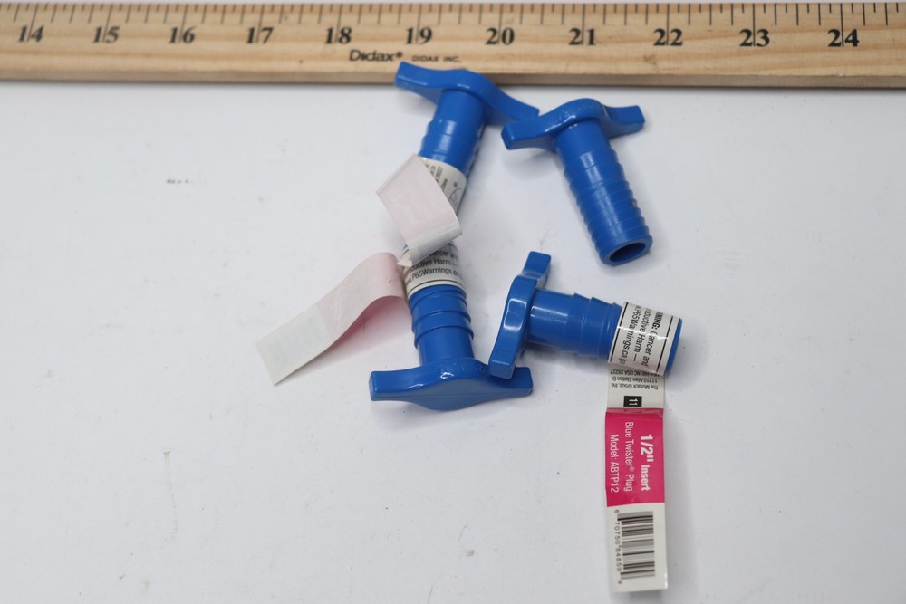 Apollo 1/2 in. Barb Insert Blue Twister Polypropylene Plug Fitting