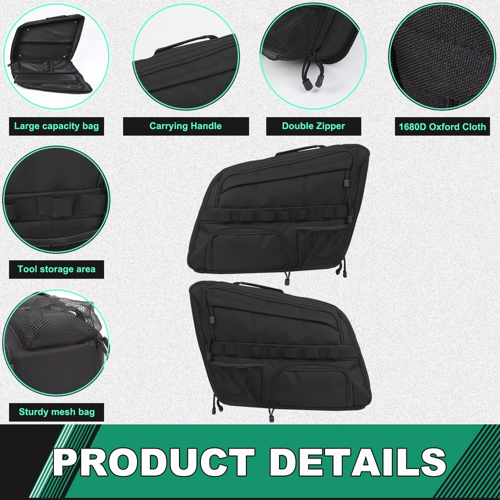 2PCS Black Tailgate Window Package Bag For BJ60 2022+