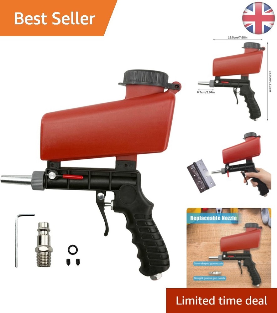 Durable ABS Pneumatic Sand Blaster for Versatile Cleaning Applications - Red