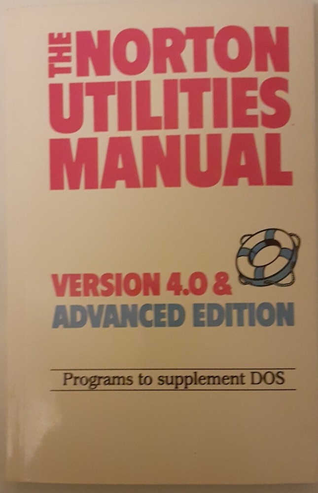 Norton Utilities Manual version 4.0 from 1987