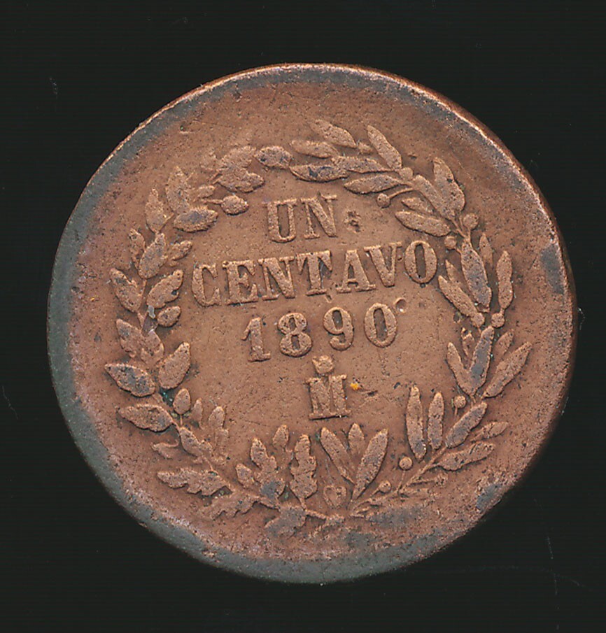 Mexico - Second Republic 1890-Mo CENTAVO (Copper)