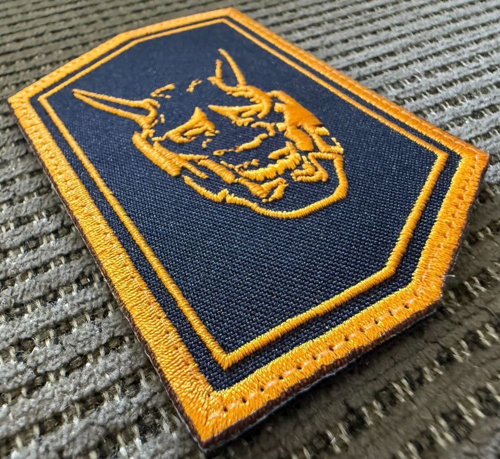 Oni Gear "Oni Hex" Black/Orange Variant Patch