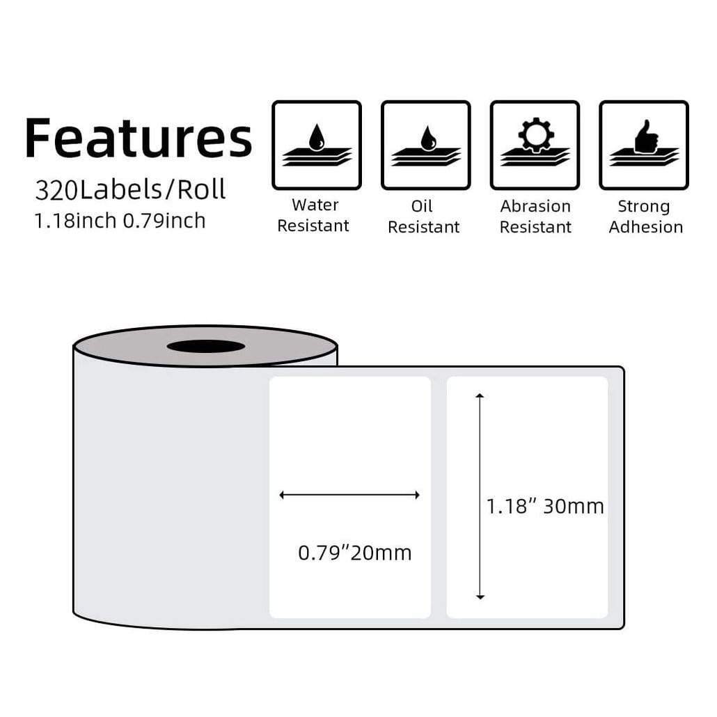 Phomemo Thermal Sticker Labels Self-Adhesive Tag for M110 M220 M221 Printer US