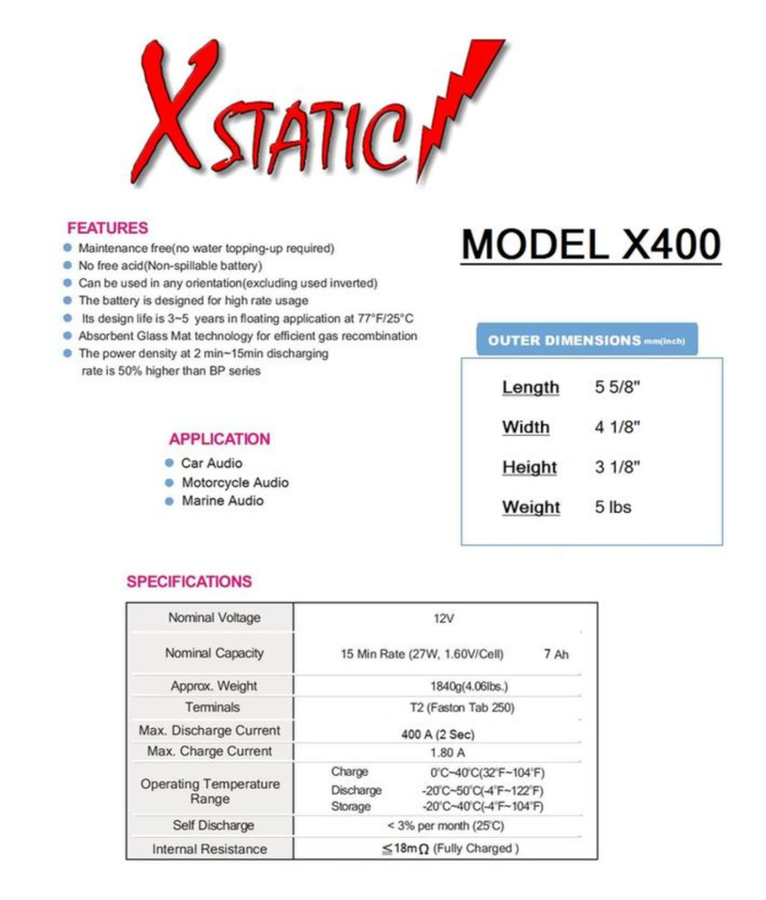 Xstatic batcap 400