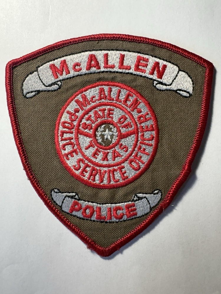 McAllen Texas Police Patch ~ Brown & Red