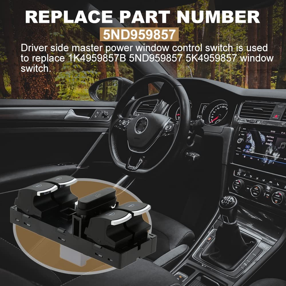 Driver Side Master Power Window Switch Panel Fit For 2006 2007 2008 VW Passat
