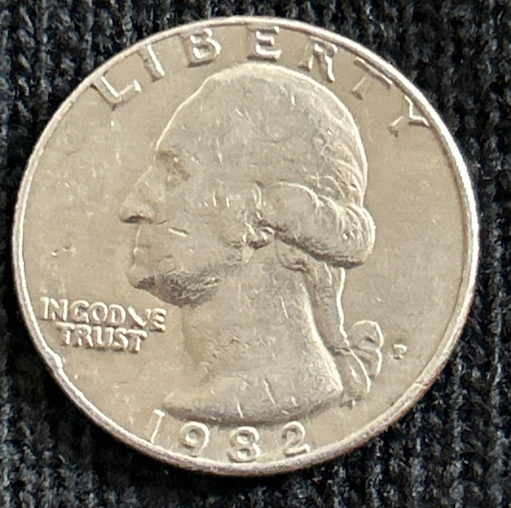 1982 P Quarter error 9 in date cut off