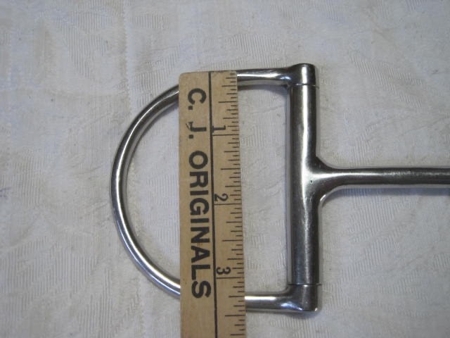 Dee Ring Jointed Snaffle Bit. 5'' Big Dee Rings Stainless Steel